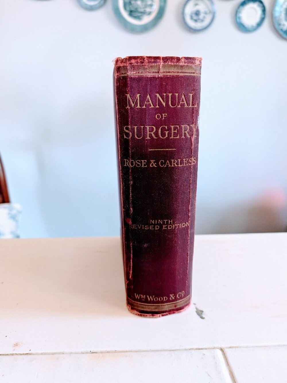 1914 Manual of Surgery Rose & Carless 9th Ed Antique Medical Book Students Docs